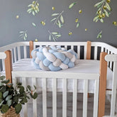 Tresse de lit bébé Caresse Poudrée en tissu effet velours rose poudré